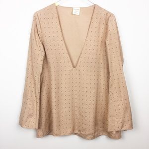 Billy Reid | Printed Silk Bell Sleeve Tunic